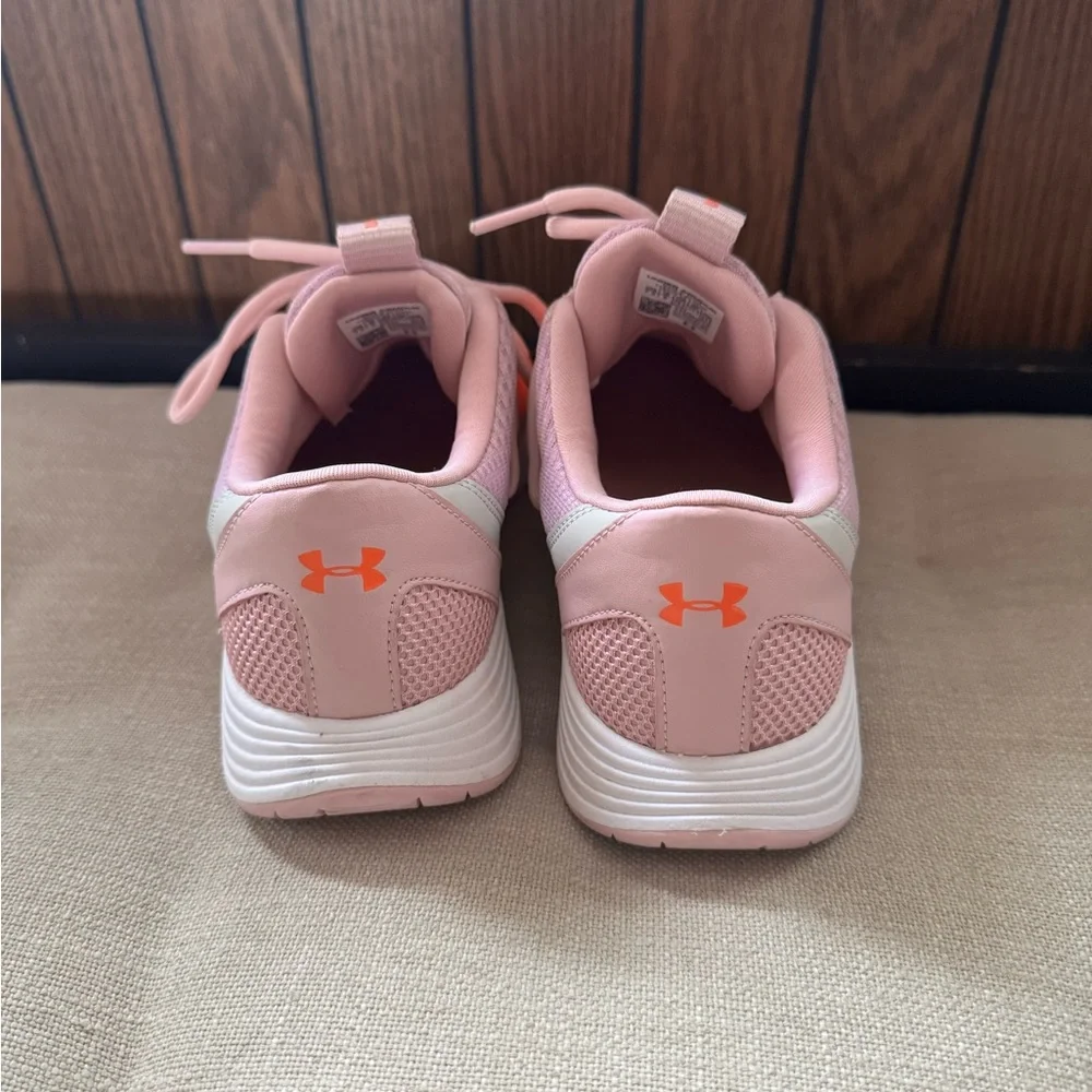 Under Armour Kids' Vibrant Orange and Lavender Sneakers - Picture 3 of 6
